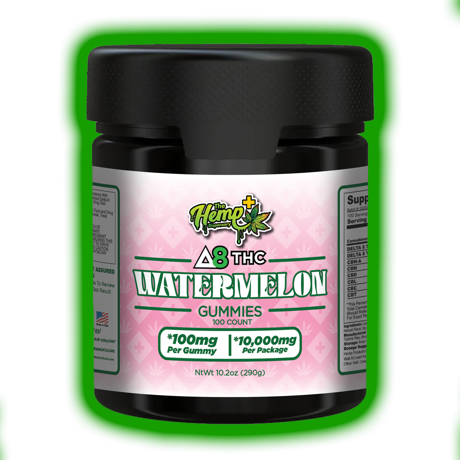DELTA 8 THC GUMMIES 100MG WATERMELON