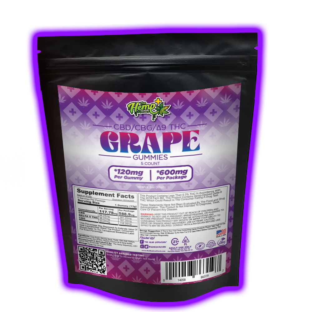 CBD/CBG/DELTA 9 THC GUMMIES WATERMELON