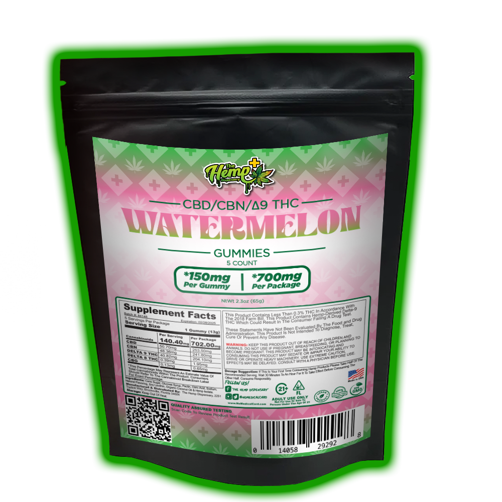 CBD/CBN/DELTA 9 THC GUMMIES WATERMELON