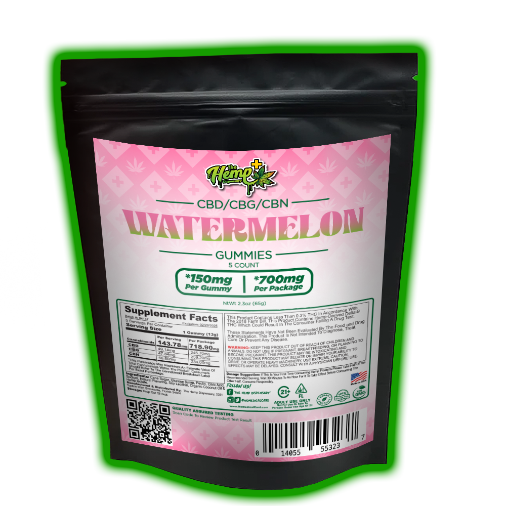 CBD/CBG/CBN GUMMIES 150MG WATERMELON