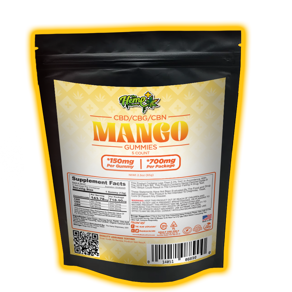 CBD/CBG/CBN GUMMIES 150MG MANGO