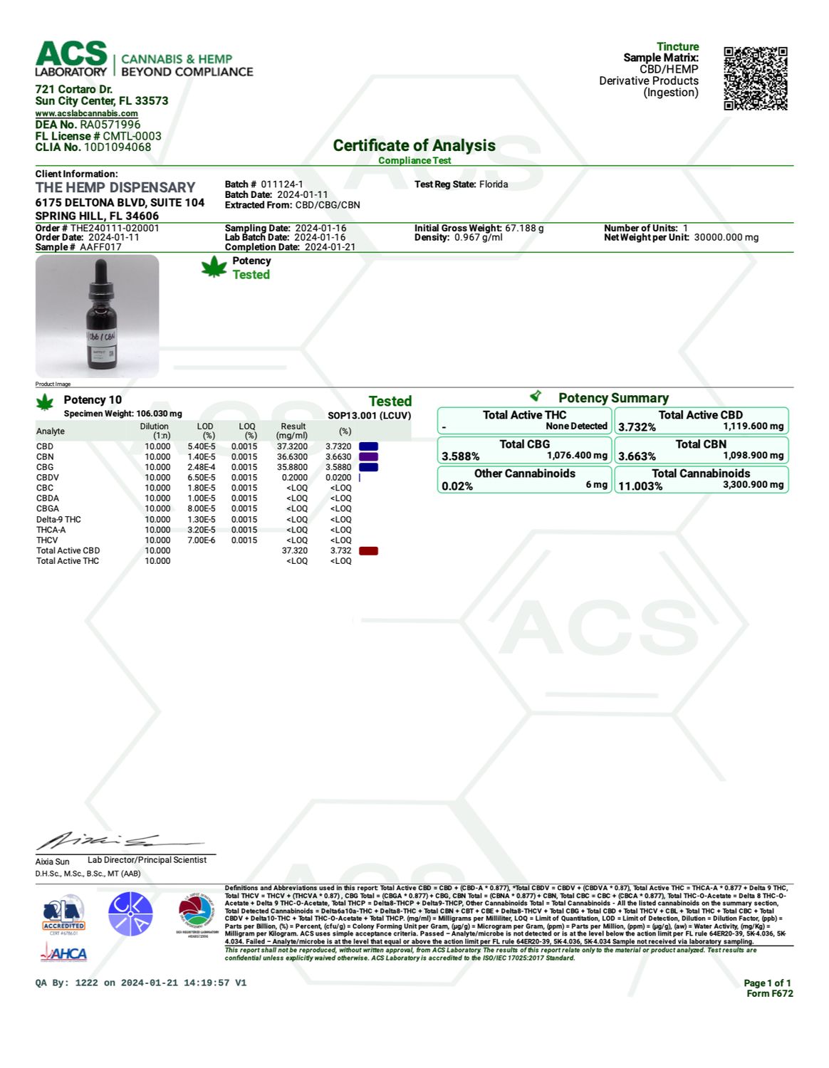 CBD/CBG/CBN TINCTURE