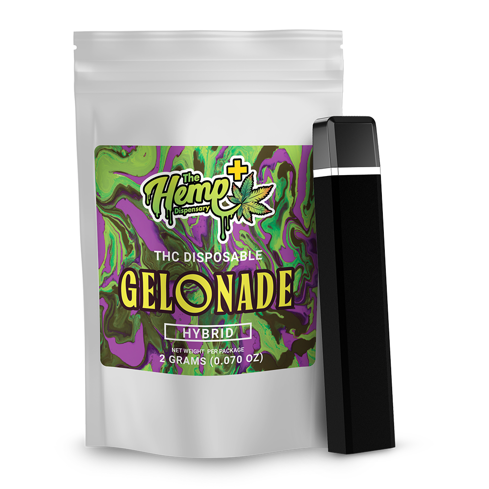 DELTA 8 THC DISPOSABLE VAPE TWO GRAMS HYBRID GELONADE