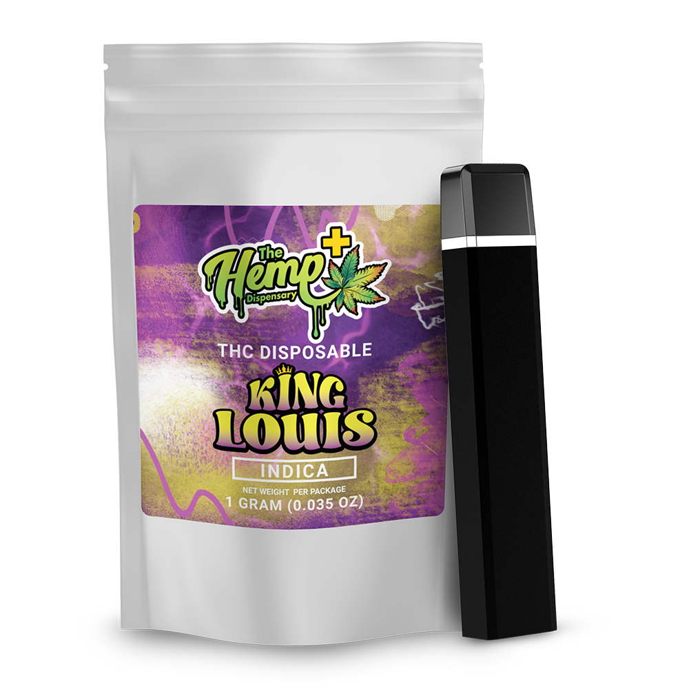 DELTA 8 THC DISPOSABLE VAPE ONE GRAM INDICA KING LOUIS