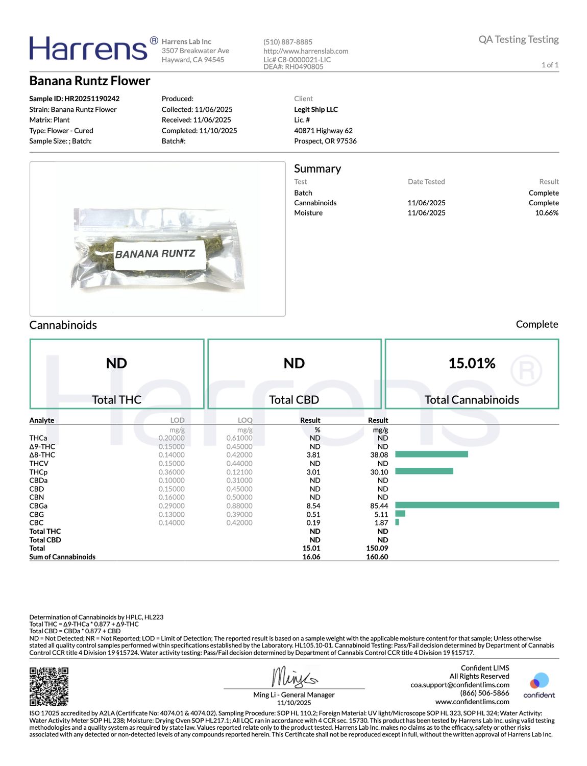 THC FLOWER SMALLS BANANA RUNTZ $100 OUNCE