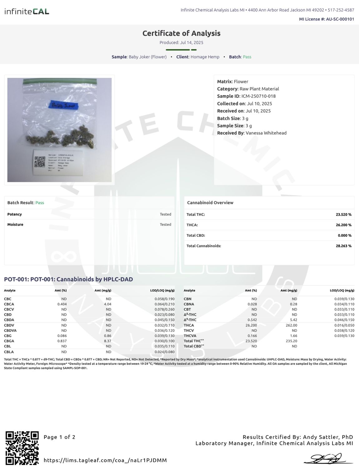 THC EXOTIC FLOWER BABY JOKER