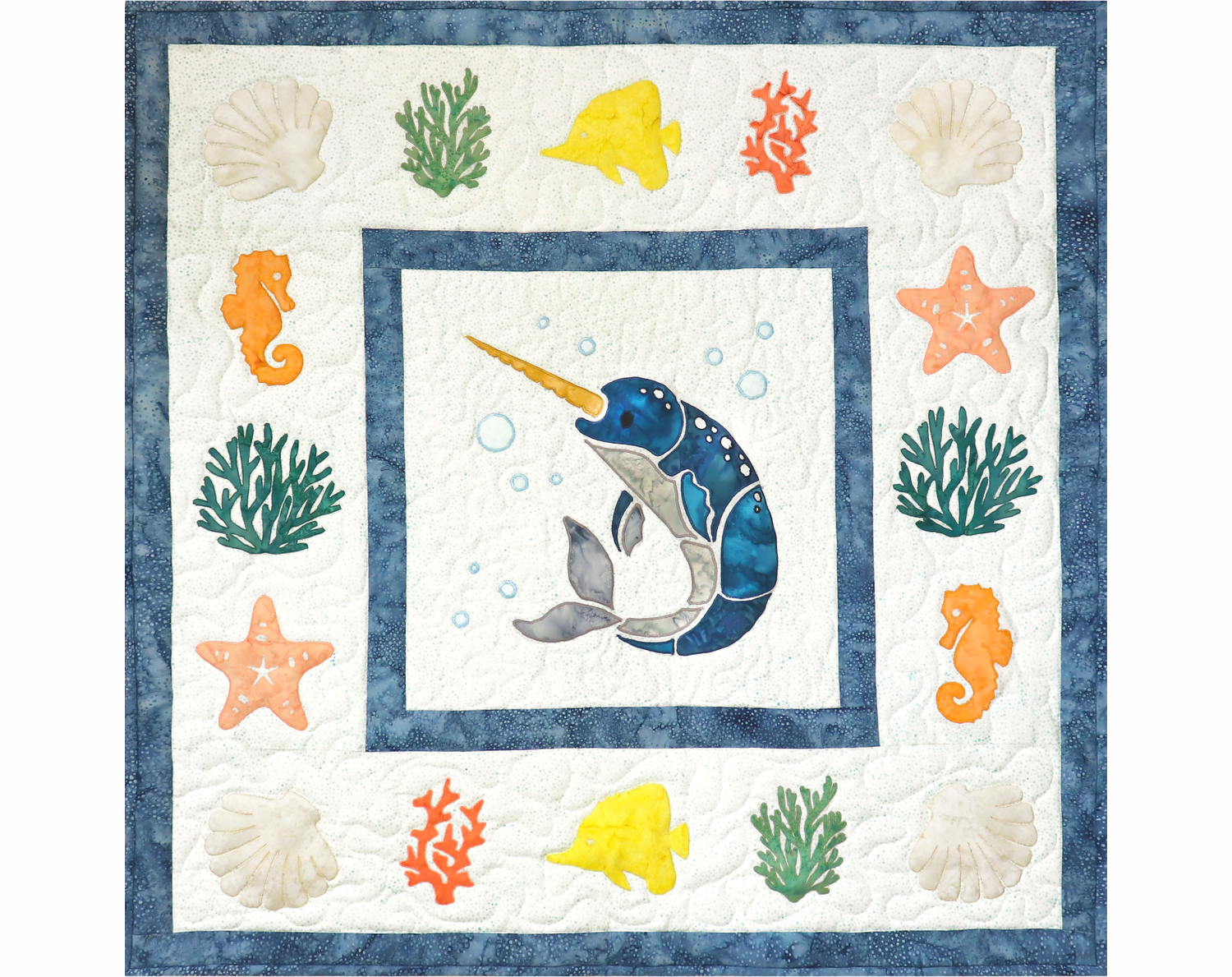 Under the Sea Quilt Applique & Pattern (36"x36")