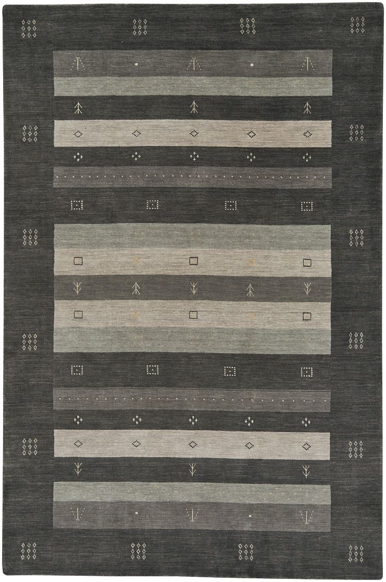 Simply Gabbeh Rug -, Color: Granite, Size: 3&#39; x 5&#39;