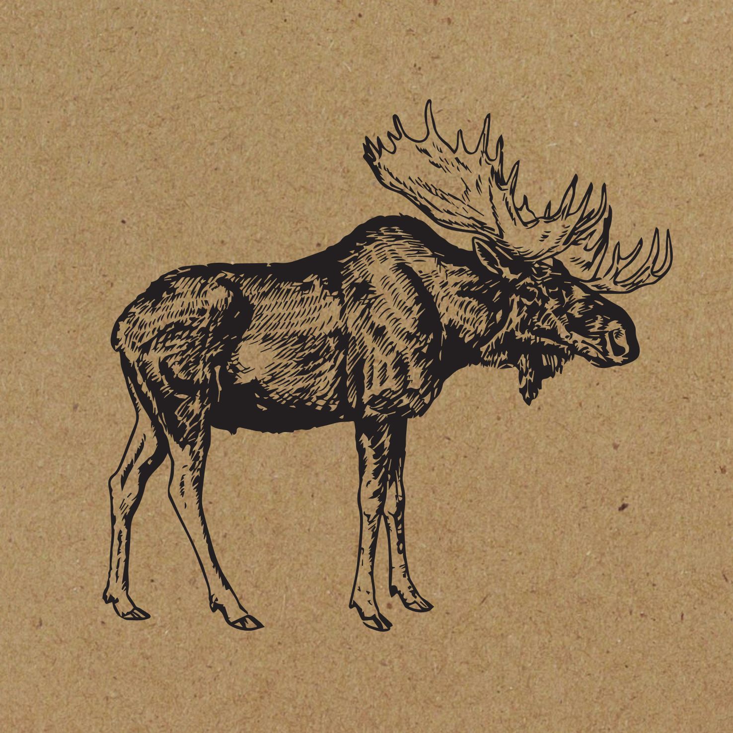 Moose Kraft , Size: Cocktail Serviette