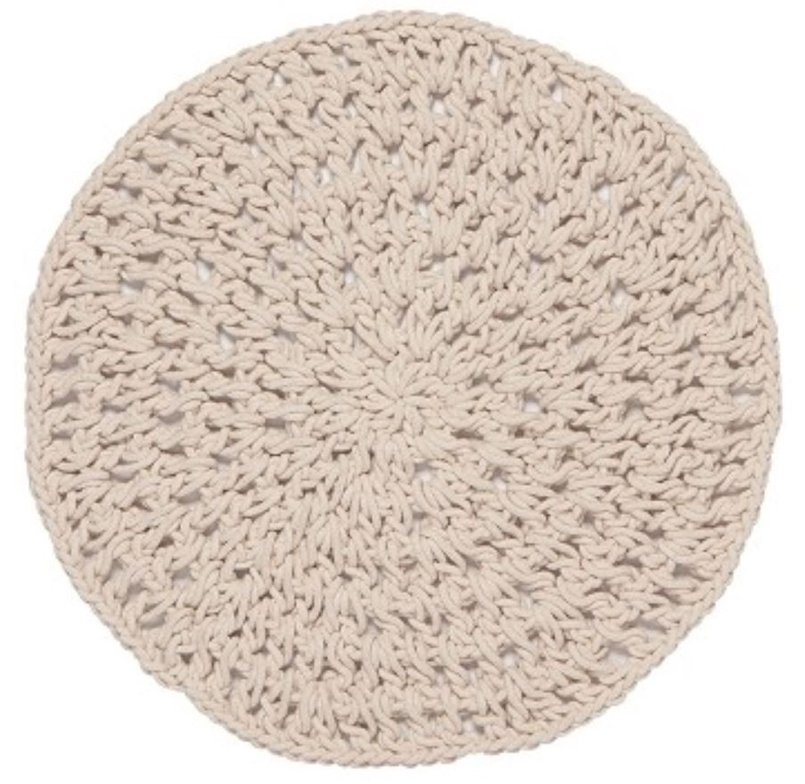 Knotted, Color: Natural, Size: Placemat