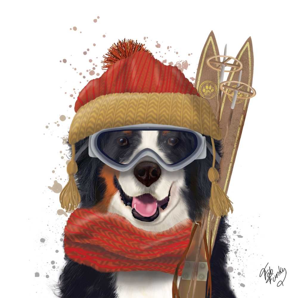 Skiing Noah , Size: Beverage Serviette