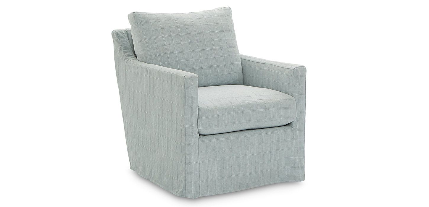 Miles Swivel Chair - , Color: Blanton Tranquil