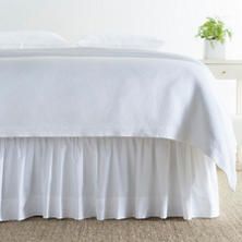Classic Hemstitch White Bed Skirt - , Size: Twin
