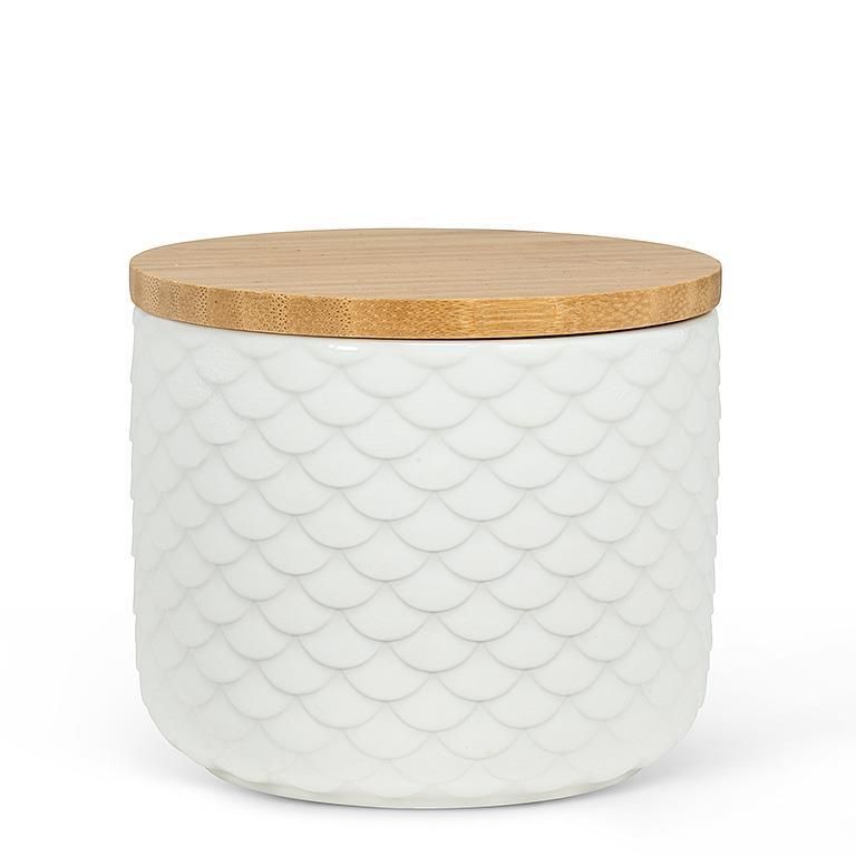 Textured Covered Canister - , Size: Small
