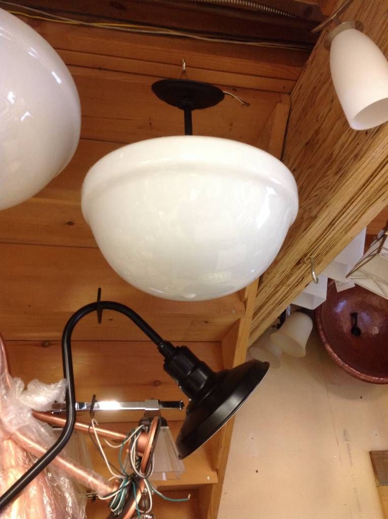 White Globe Ceiling Mount