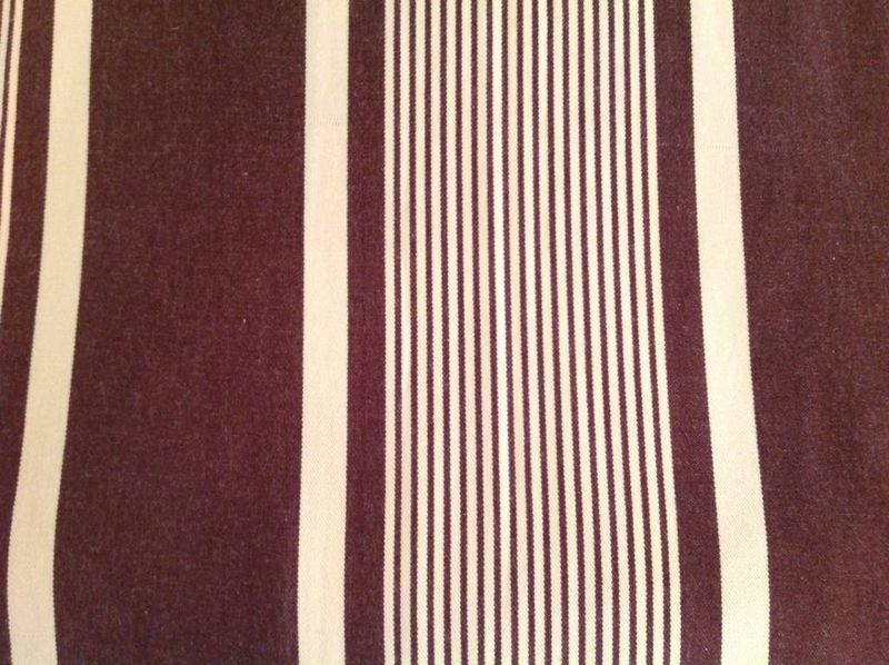 Brown &amp; Cream Striped Duvet Cover Queen