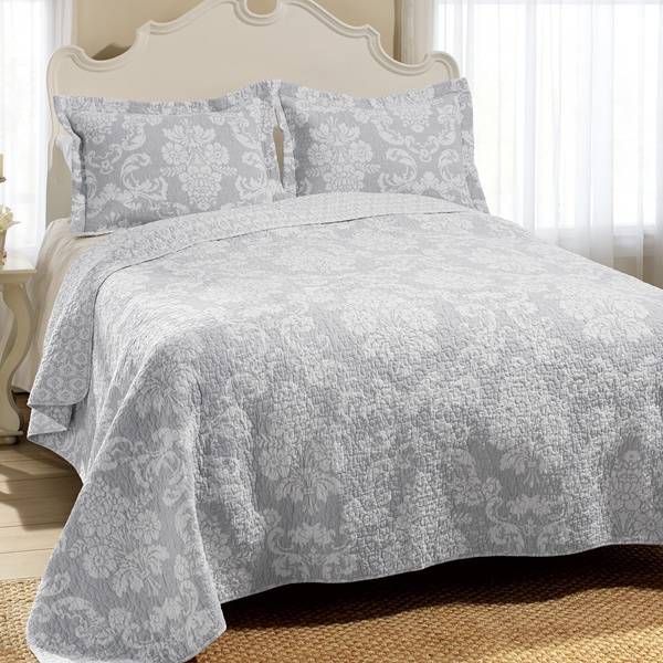 Adela Grey Quilt Set - King