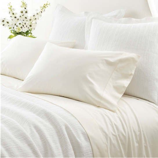 Classic Hemstitch Ivory Sheet Set -