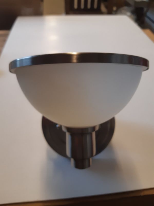 Chrome wall sconce
