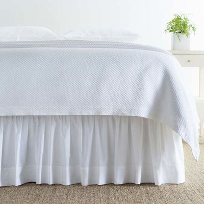 Classic Hemstitch White Bed Skirt - 