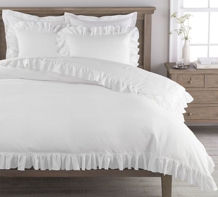 Ruffled Edge Duvet Cover &amp; Shams King