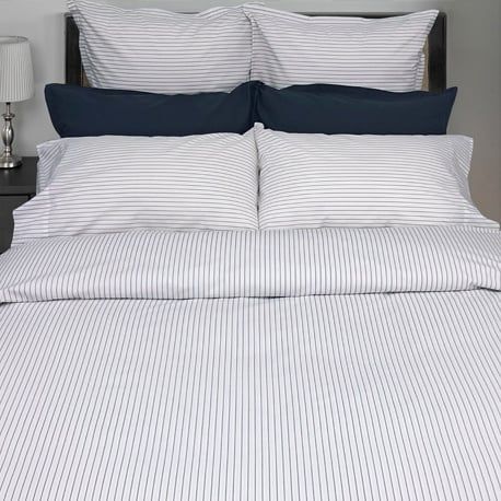 Georgia Stripe Marine Duvet Set - 
