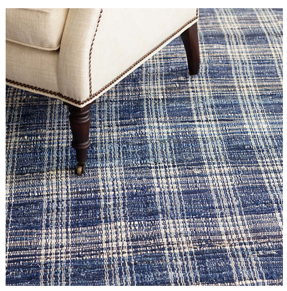 Denim Plaid Rug - 