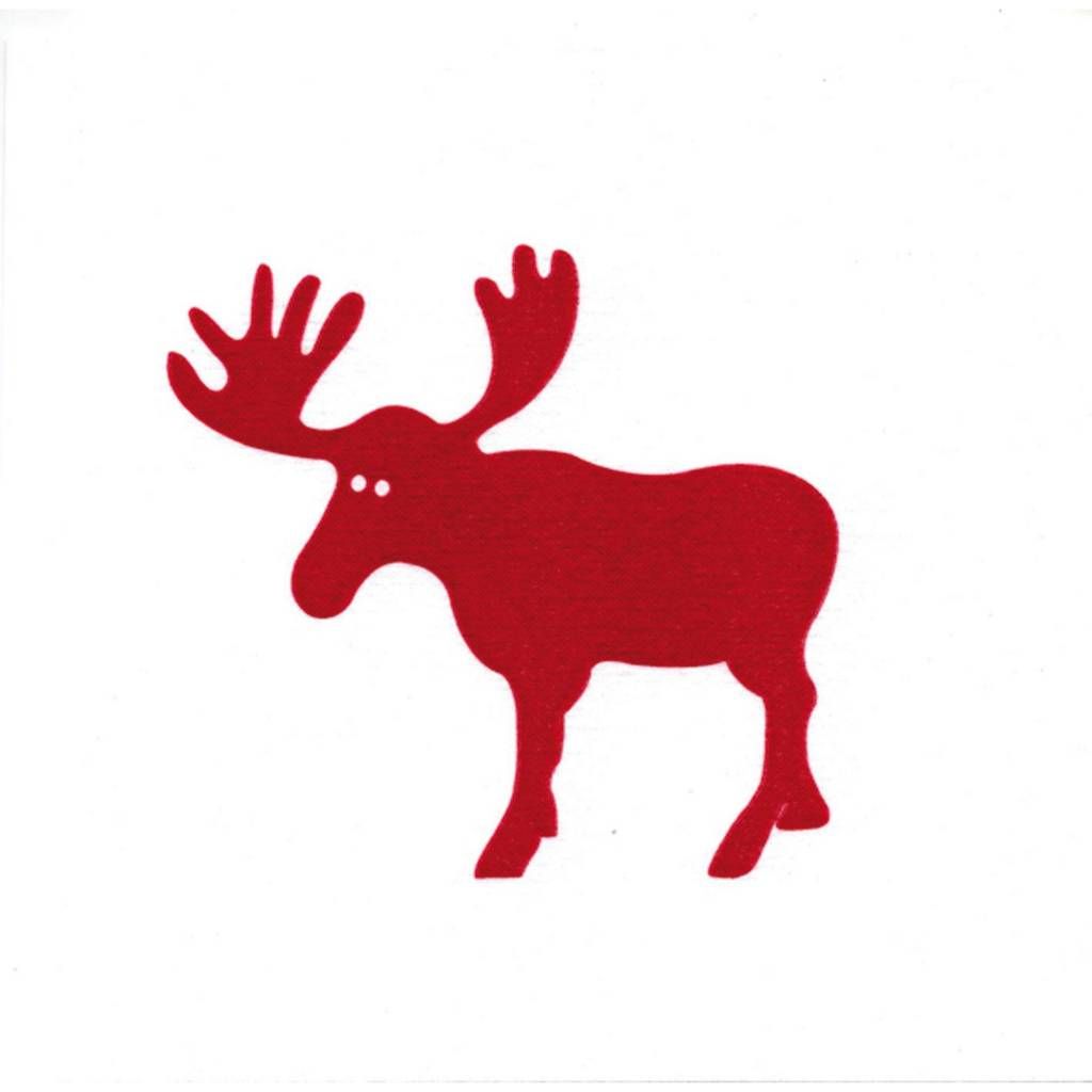 Moose Red Paviot Dinner Serviette OCD
