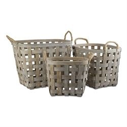 Oval Grey Basket - 