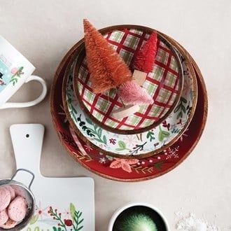 Mango Wood Christmas Bowl - 