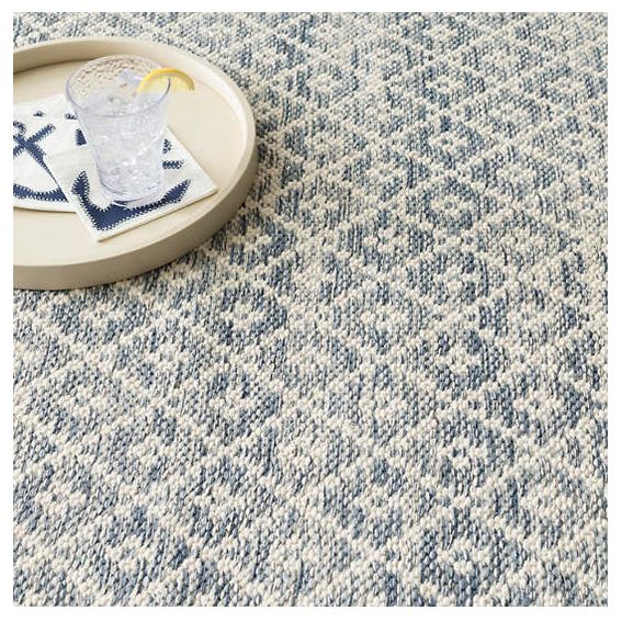 Melange Diamond Blue Rug - 