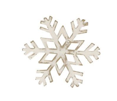 Snowflake Napkin Ring White (PD)