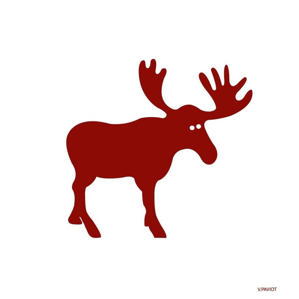 Moose Red - Paviot Cocktail Serviette -OCD