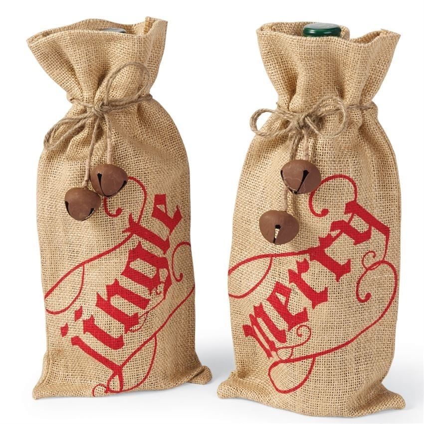 Jute WIne Bag (Mud)