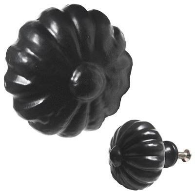 Flower Iron Knob, Black (NACH)