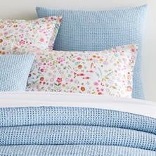 Bubble Soft Blue Matelasse Coverlet Set- 