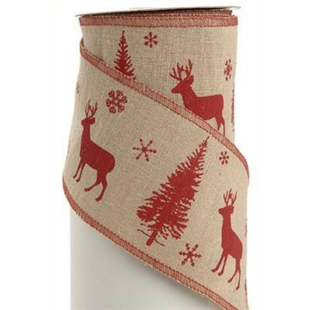 Red Deer Ribbon, 10 yds (Pin Cen)