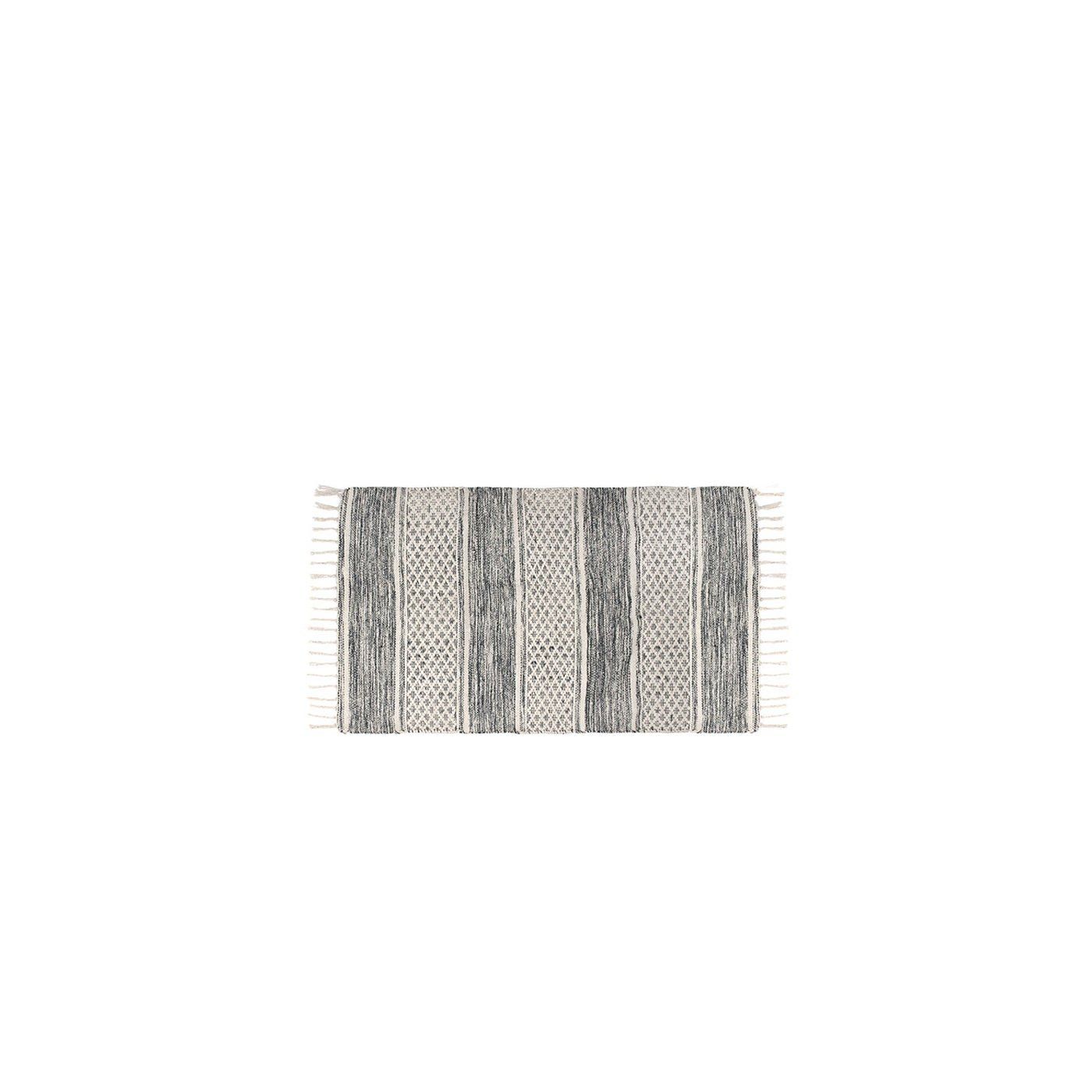Lima Tasseled Floor Mat, Grey - 