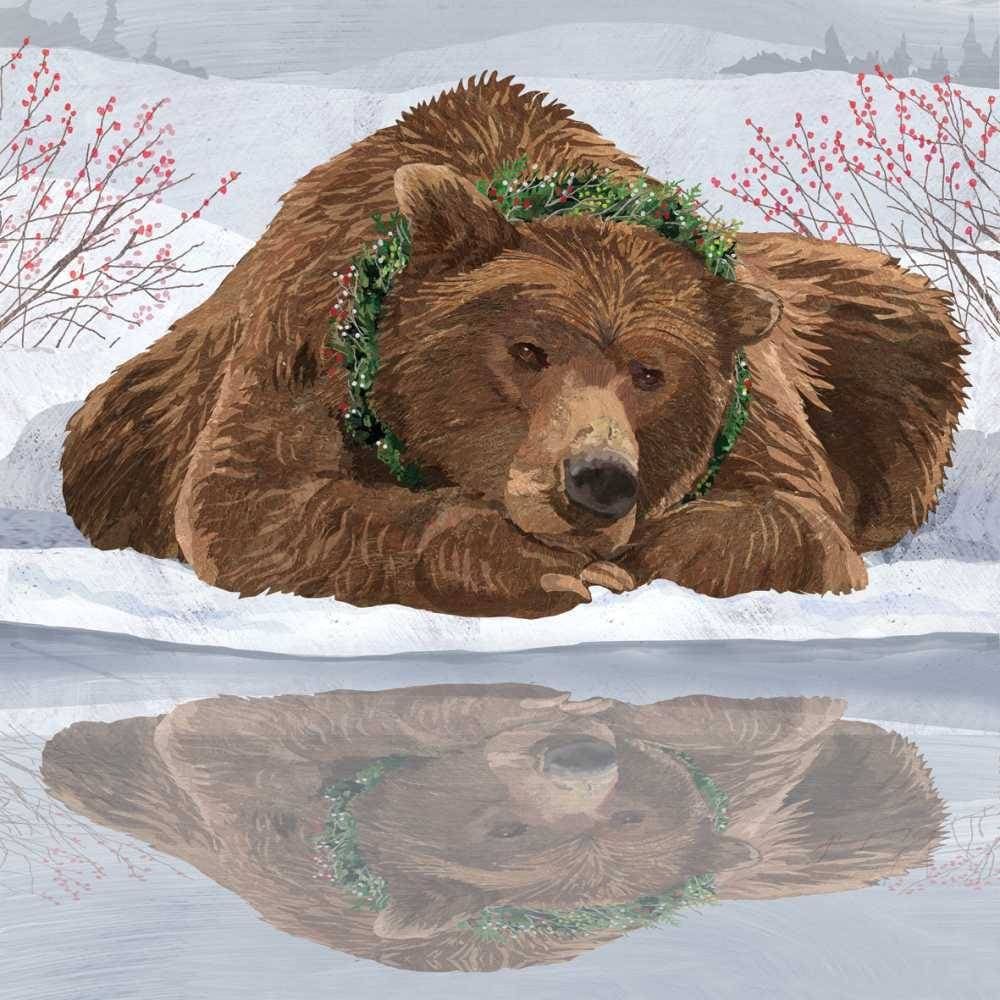 Bear Reflected Lunch Serviette