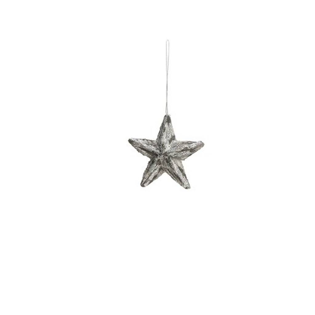 Xmas Flock Silver Star Ornament (ADV)