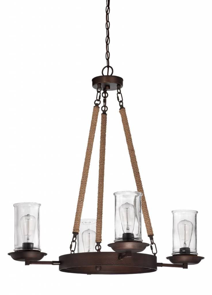 Thornton 4-Light Chandelier - Aged Bronze