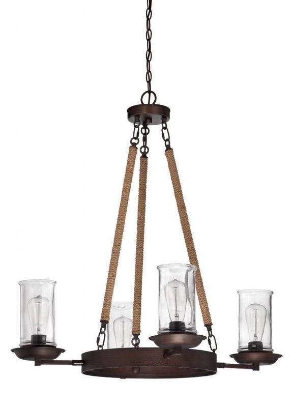 Thornton 4-Light Chandelier - Aged Bronze