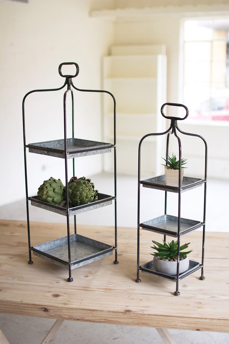 Metal Display w/Galvanized Tray - 