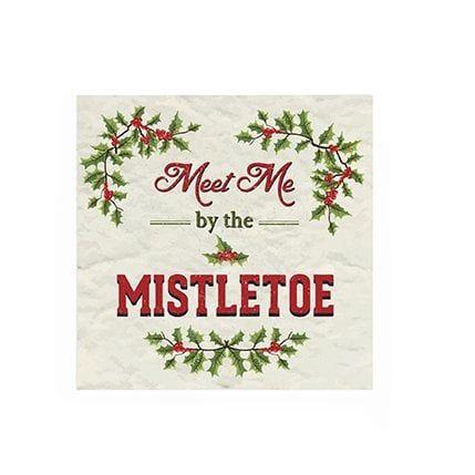 Meet Mistletoe Cocktail Serviette