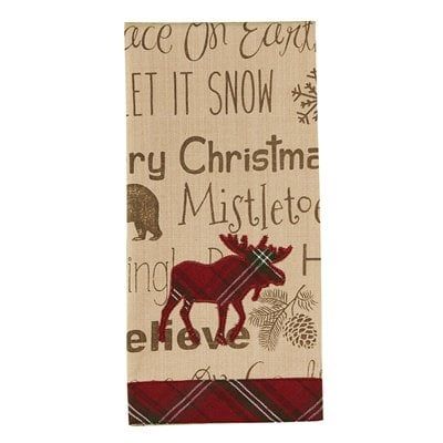 Highland Holiday Moose Guest Towel (PD)