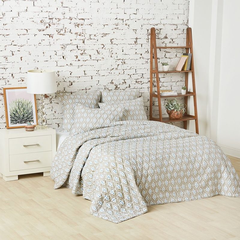 Liam Ochre Quilt Set - 