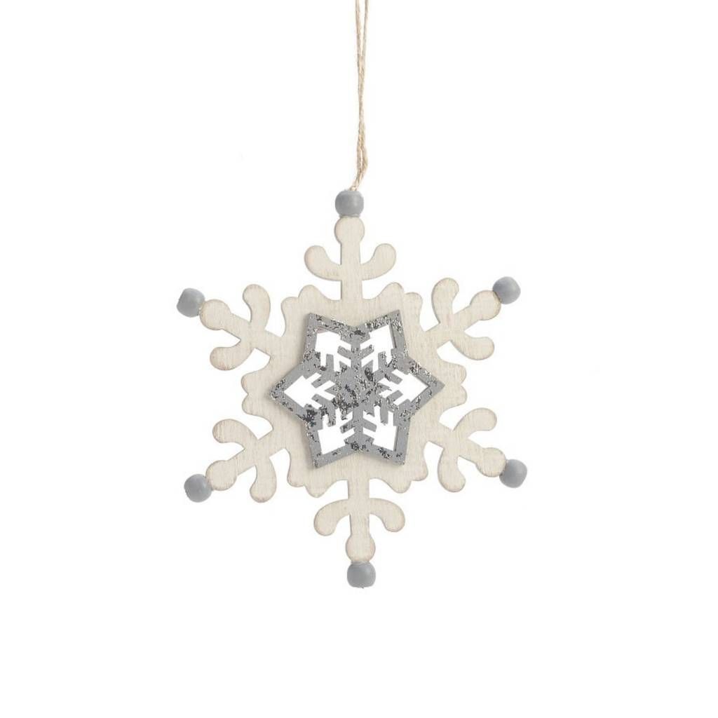 Xmas Wooden Snowflake Ornament (ADV)