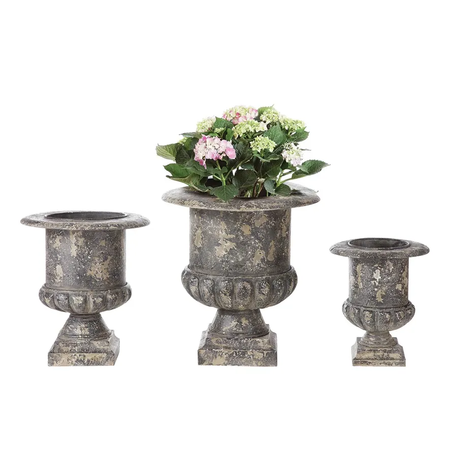 Distressed Metal Urn - 