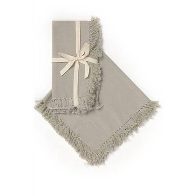 Napkin Set/4 Solid Fringe ADV