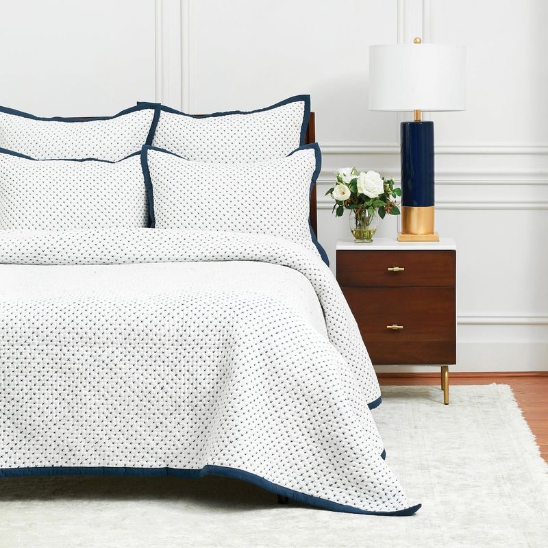 Hanima Navy Quilt Set - 